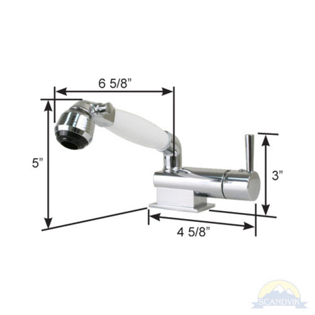 Scandvik Faucets - Combo Fixtures Minimalistic White Handle w/ On/Off Valve_Additional1