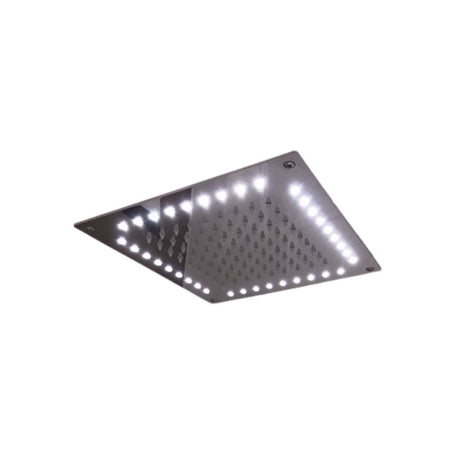 Scandvik Showers - Rain Shower Elka Contemporary Square Head w/ 12V White LEDs (8 1/4" x 8 1/4")