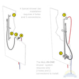 Scandvik Shower Rails & Kits - All-in-One Shower System - Chrome_Additional2