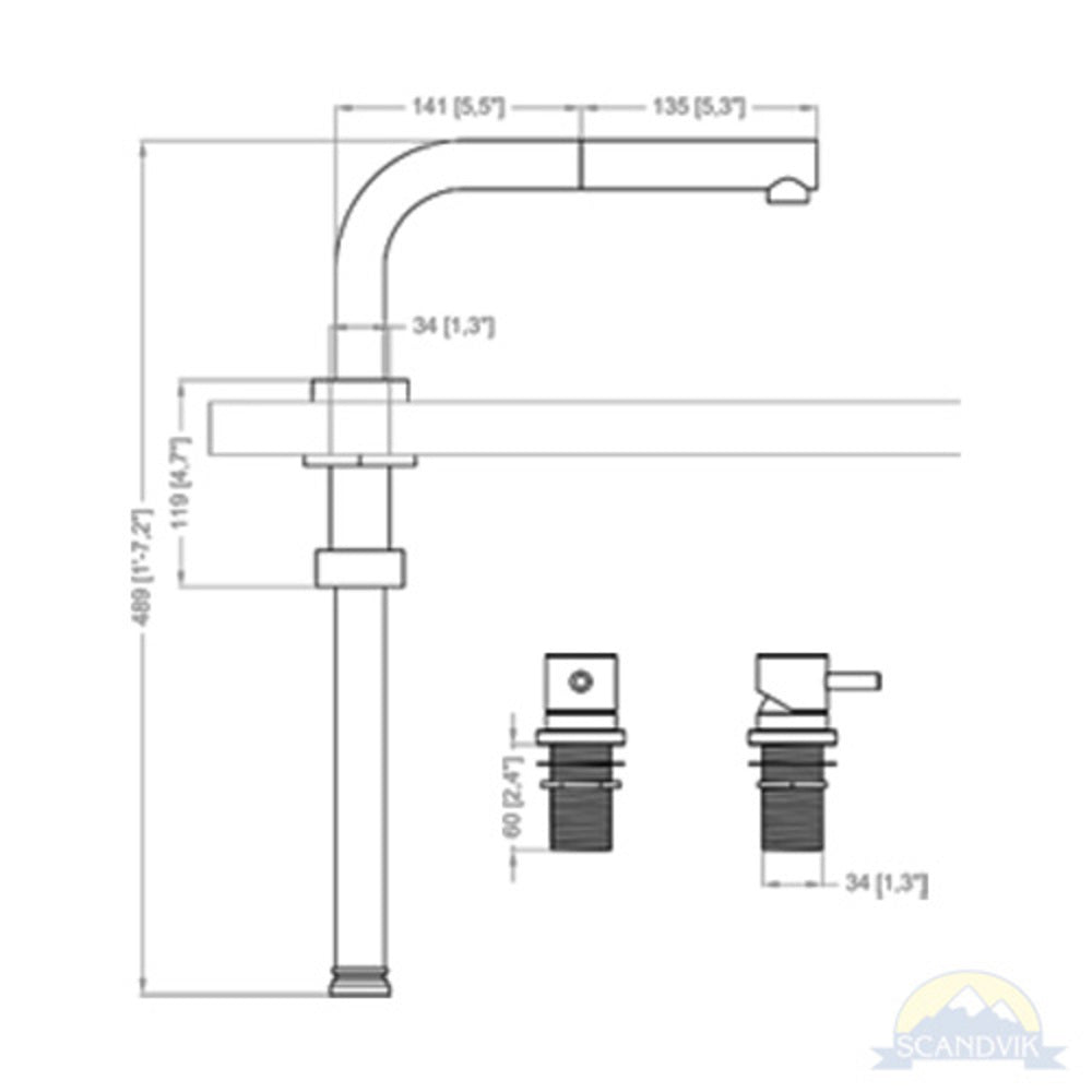 Scandvik Faucets - Pull-Out Style Adjustable Galley Faucet & Mixer_Additional1