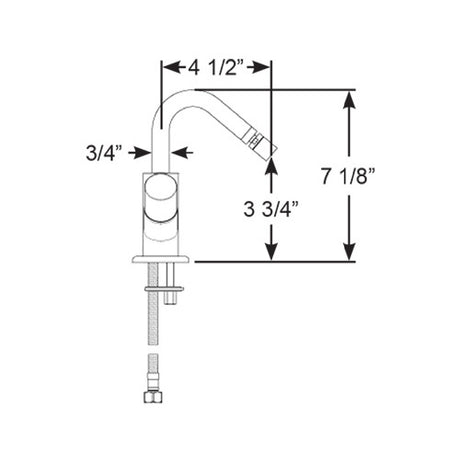 Scandvik Faucets - Basin & Bidet Mixer Otto Series Low Spout w Swivel Aerator (Chrome)_Additional1