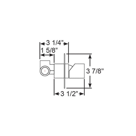 Scandvik Shower Valves - Otto Series Elka Bulkhead Single Lever (Chrome)_Additional1