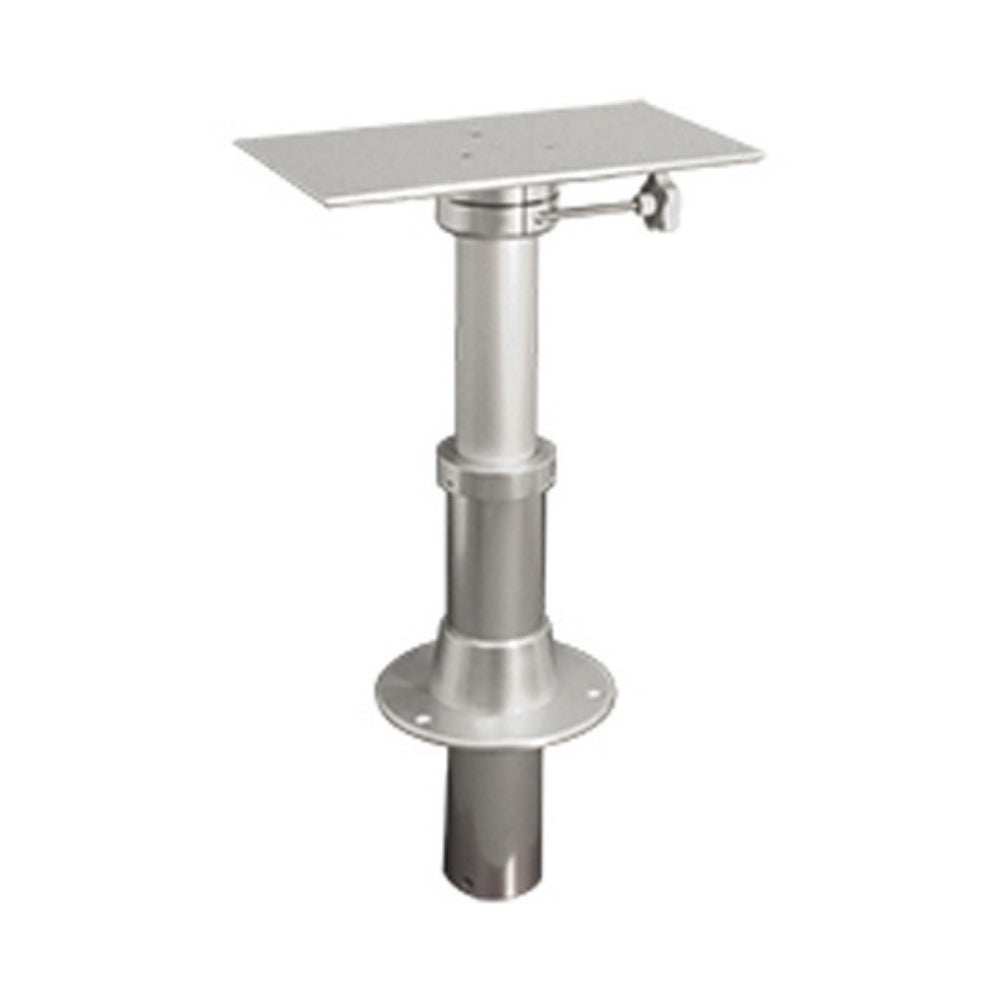 Scandvik Pedestals - Single Stage Rectangular Top (Adjustable Through Deck) 12V