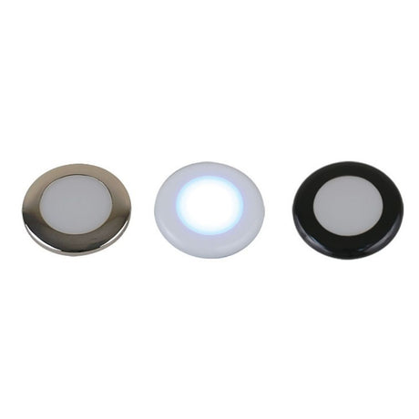 Scandvik Down Lights - A3 Flush Mount - W White - SS / White & Black Finish (2 3/4") - LED