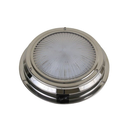 Scandvik Dome Lights - Traditional Surface Mount - W White - SS / Polished Finish (6 3/4") - LED