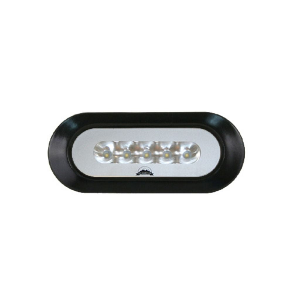 Scandvik Spreader Lights - Flush Mount - C White - Polycarbonate / Black Finish (6") - LED