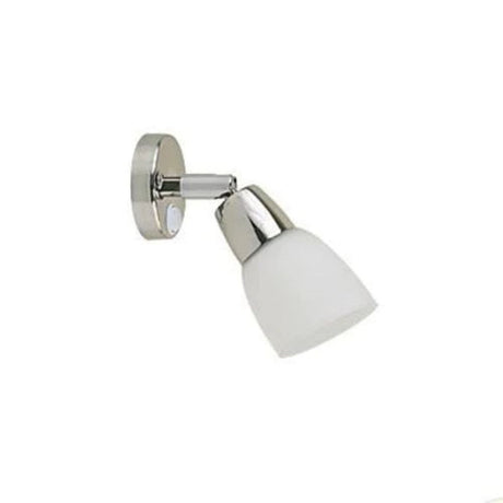 Scandvik Reading Lights - Frosted Glass Shade Surface Mount - W White - SS / Polished Finish (2 1/2"