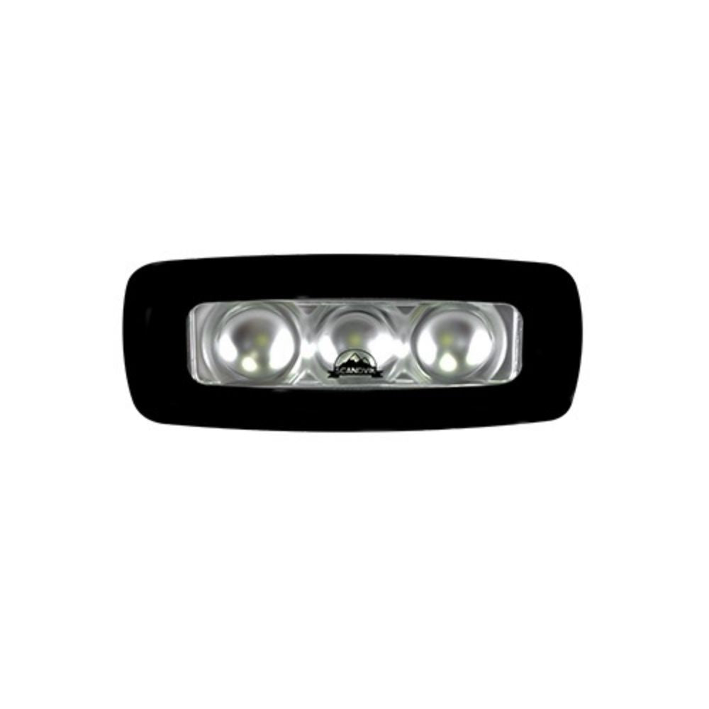 Scandvik Spreader Lights - Flush Mount - Daylight - Polycarbonate / Black Finish (4 1/2") - LED