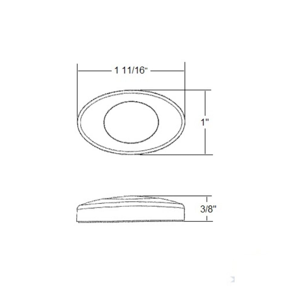 Scandvik Courtesy Lights - Oval Surface Mount - White - SS / Polished Finish (1 2/3") - LED_Additional1