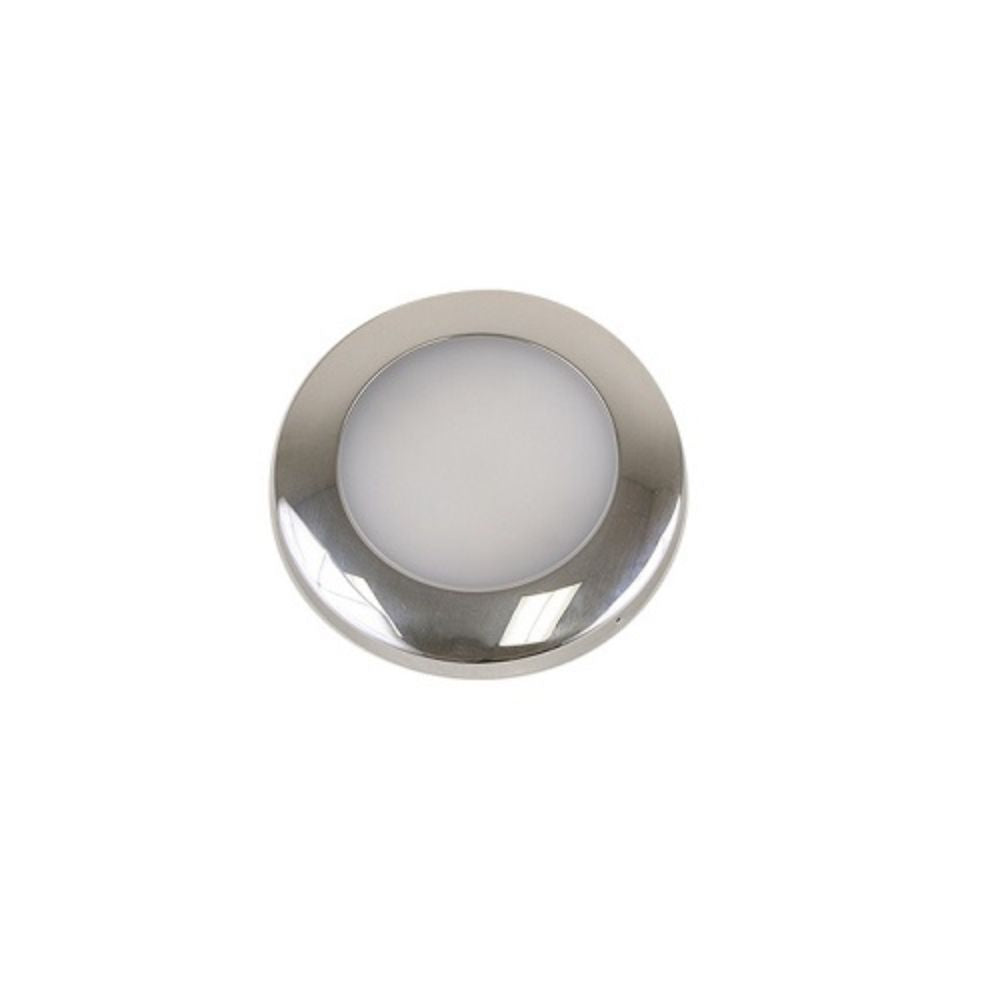 Scandvik Down Lights - S3 Surface Mount - C White / Blue - SS / Polished Finish (2 3/4") - LED