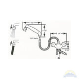 Scandvik Faucets - Combo Fixtures w/o Conservation Valve - Black Handle w/ 5' Chrome Flex Hose_Additional1