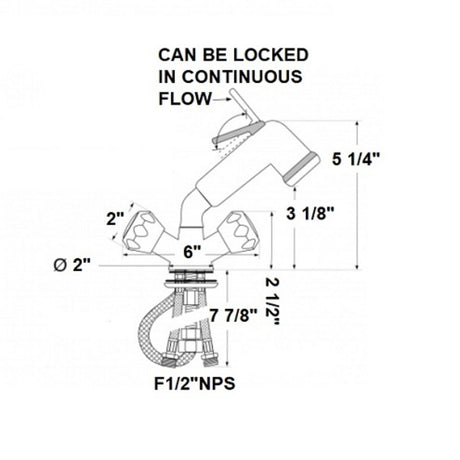 Scandvik Faucets - Combo Fixtures Standard Trigger Combo - White Handle w/ 5' Chrome Flex Hose_Additional1