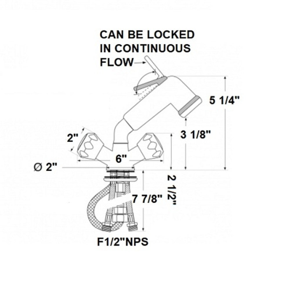 Scandvik Faucets - Combo Fixtures Standard Trigger Combo - Black Handle w/ 5' Black Hose_Additional1