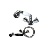 Scandvik Faucets - Combo Fixtures Black Handle w/ 5' Chrome Flex Hose (Triangle Knob)