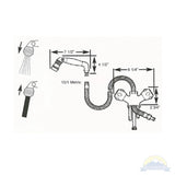 Scandvik Faucets - Combo Fixtures White Handle w/ 5' White Hose (Triangle Knob)_Additional1