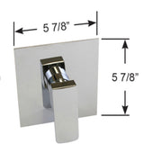 Scandvik Shower Valves - Yo bulkhead mount shower mixer w/ large square trim plate_Additional1