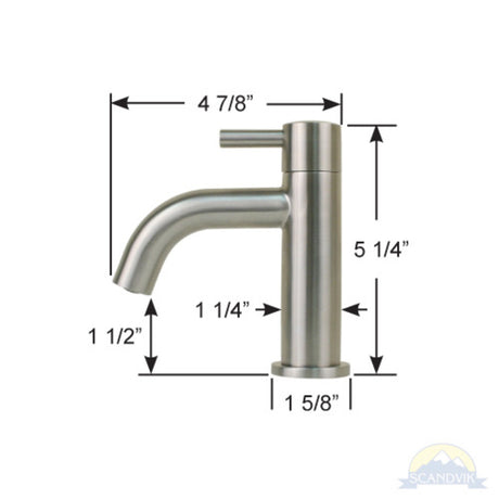 Scandvik Faucets - Tap Nordic SS Brushed Basin Cold Water_Additional1