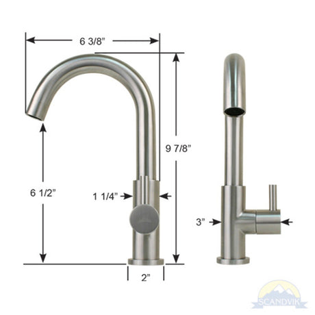 Scandvik Faucets - Tap Nordic SS Brushed Basin Cold Water_Additional1