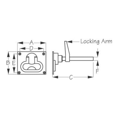 Sea-Dog Cast Stainless Steel Handle/Latch - 3-3/4" x 3"_Additional1