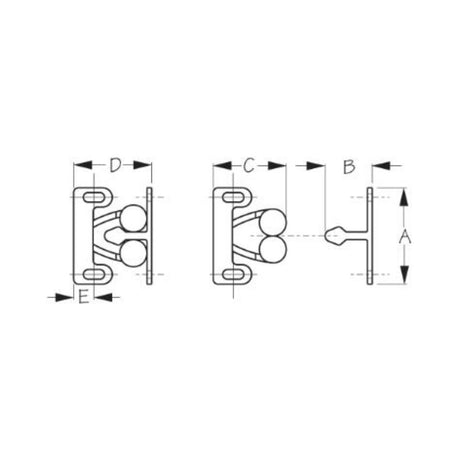 Sea-Dog Twin Roller Door Catch - White_Additional1