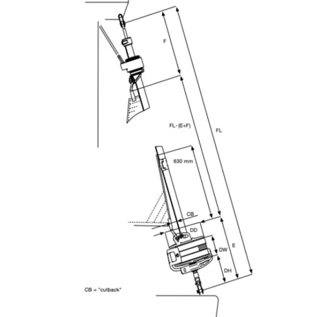 Selden Furlex 50S Furling System for 5/32" (4mm) Wire, 5/16" Pin, 25' 4" Max Stay, Stnd Eye_Additional1