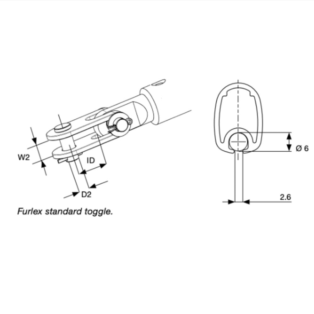 Selden Furlex 50S Furling System for 5/32" (4mm) Wire, 5/16" Pin, 25' 4" Max Stay, Stnd Eye_Additional2