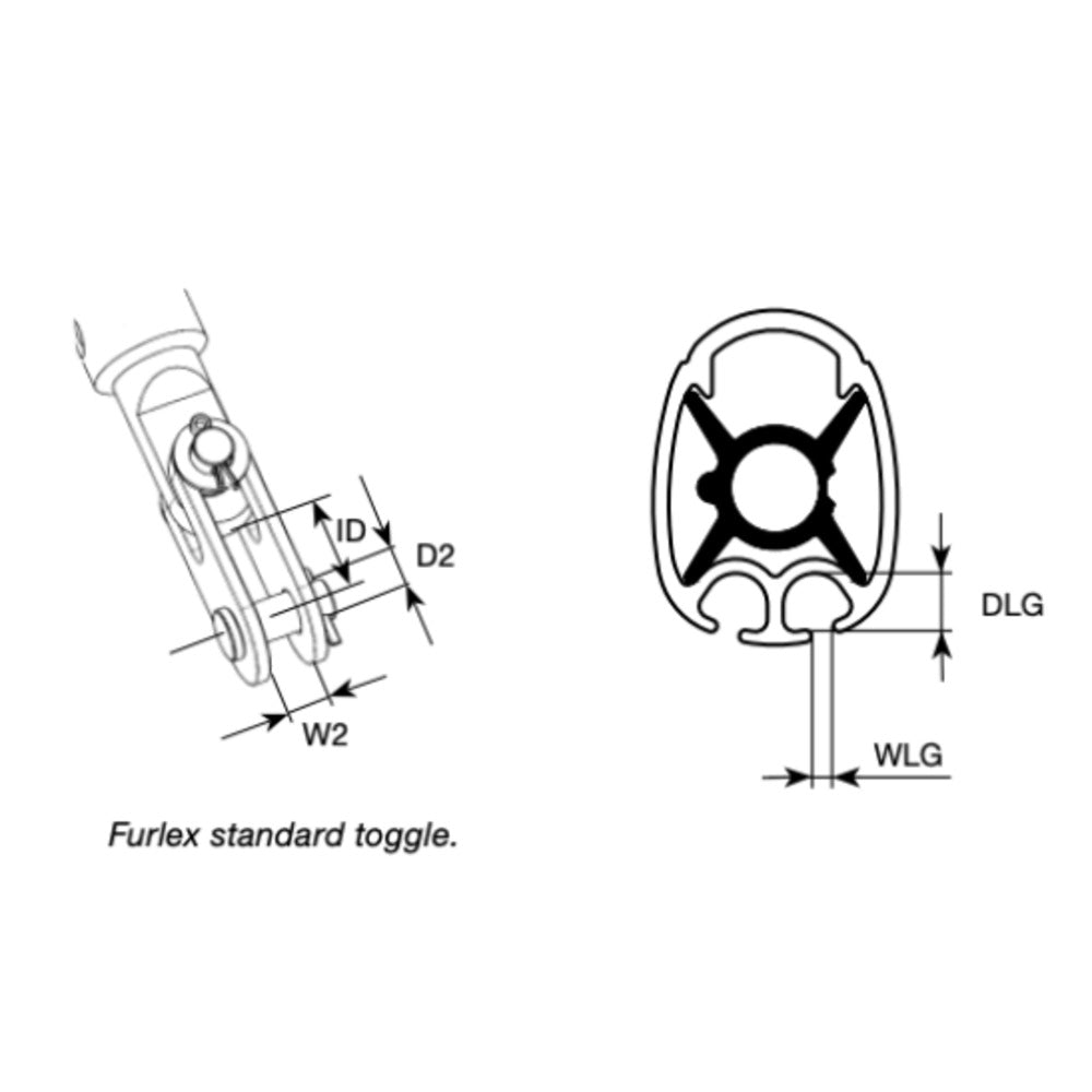 Selden Furlex 104S Furling System for 5/32" (4mm) Wire, 5/16" Pin, 26' 5" Max Forestay Length_Additional2