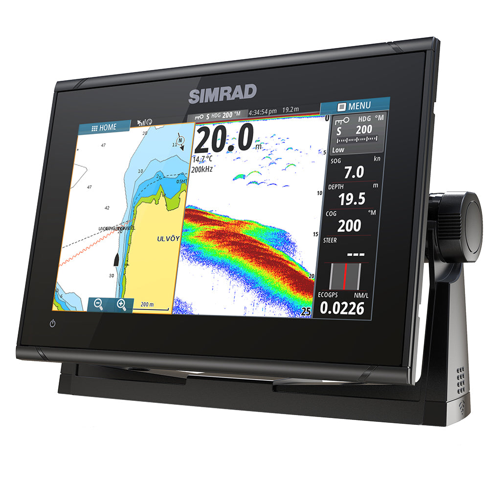 Simrad GO9 XSE Chartplotter/Fishfinder w/C-MA{ Discover Chart - No Transducer