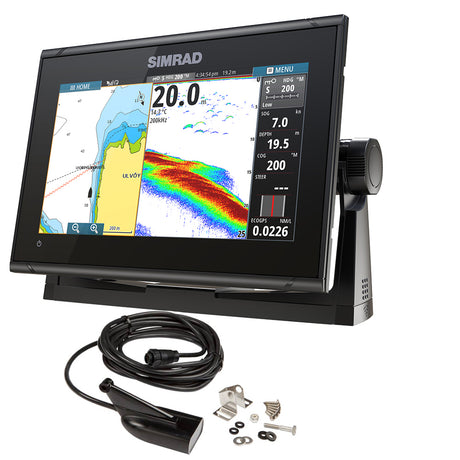 Simrad GO9 XSE Chartplotter/Fishfinder w/MED/HI Downscan Transom Mount Transducer &amp; C-MAP Discov