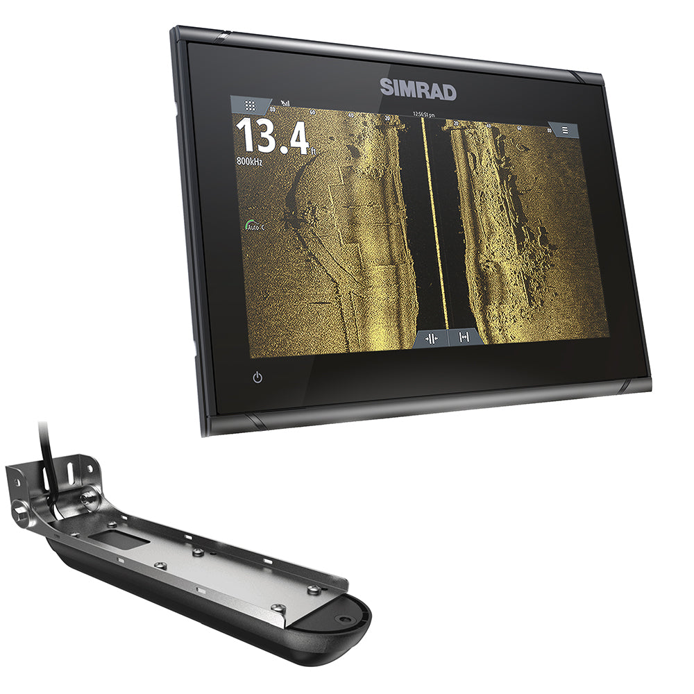 Simrad GO9 XSE Chartplotter/Fishfinder w/Active Imaging 3-in-1 Transom Mount Transducer &amp; C-MAP