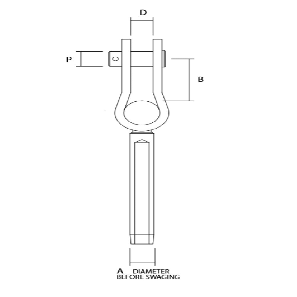 Sta-Lok Swage Toggle - Fork - 5/16" Pin 4 mm & 5/32 Wire_Additional1