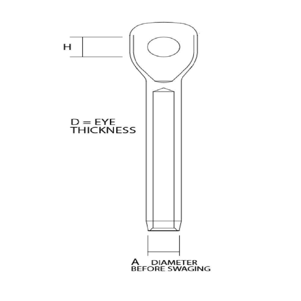 Sta-Lok Swage Eye Forged Style - 5/16" Hole 4 mm & 5/32" Wire_Additional1