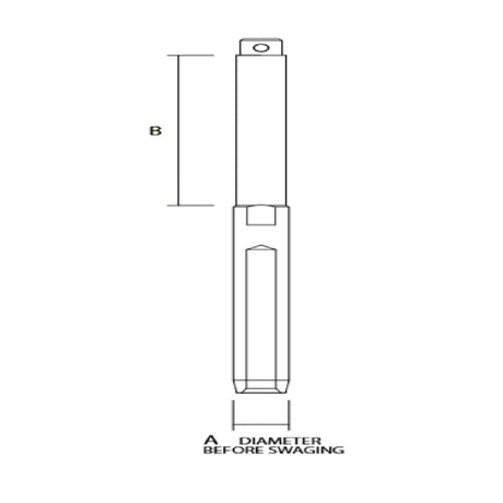 Sta-Lok Swage Stud - 3 mm & 1/8" Wire 1/4" Unf Right Hand_Additional1