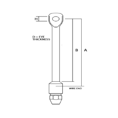 Sta-Lok Swageless Long Eye - 3/8" Pin Hole 6 mm Wire_Additional1