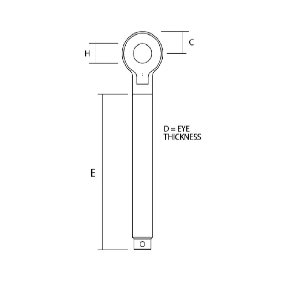 Sta-Lok Threaded Eye End Left Hand - 1/4" UNF_Additional1