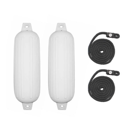 Taylor Made Economy Boat Guard Fender 6" x 22" - White (2 Pack)