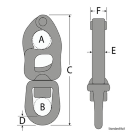 Tylaska T5 Shacklehead (No Bail, Nut, or Washer)_Additional1