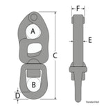 Tylaska T12 Shacklehead (No Bail, Nut, or Washer)_Additional1