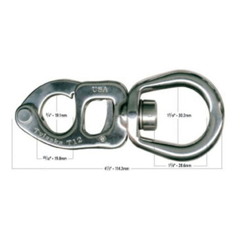 Tylaska Snap Shackle - Clevis Bail - T20C - Pin Dia: 10.0 mm