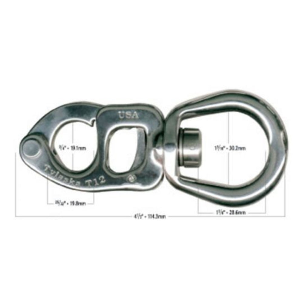 Tylaska Snap Shackle - Standard Bail - T20 - w/ Safety Pin