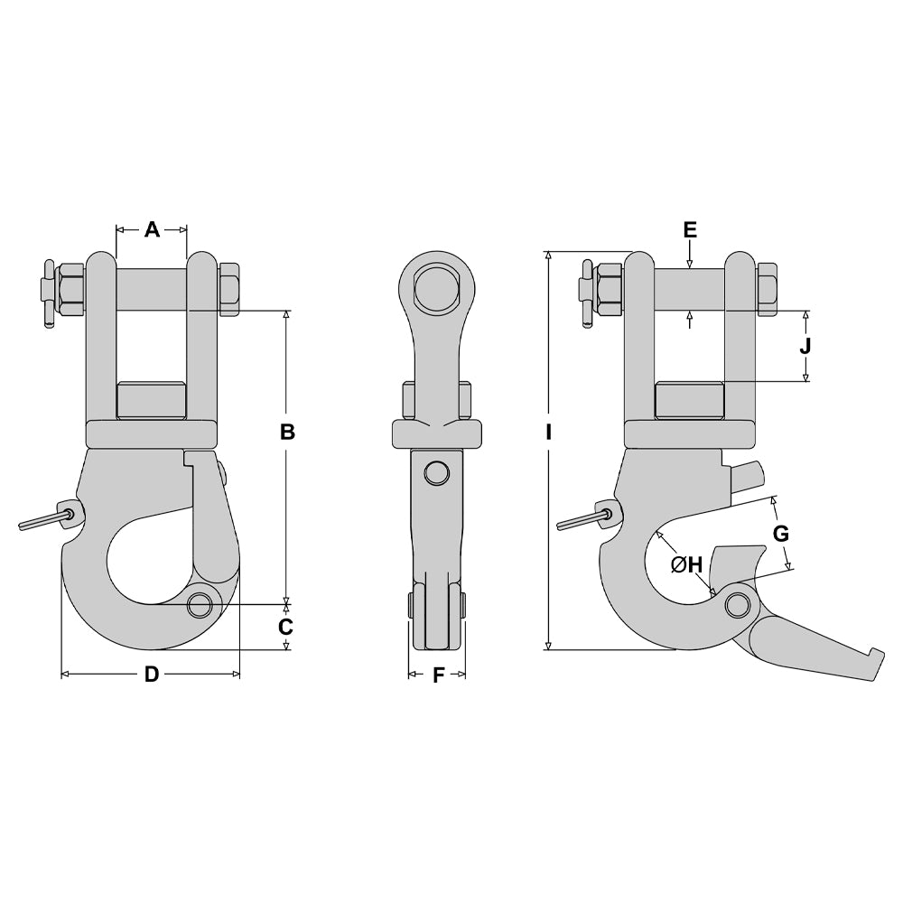 Tylaska SS20L Clevis Bail Plunger Style Shackle_Additional1