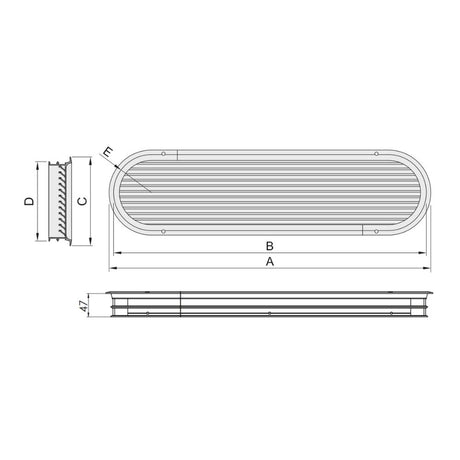 Vetus Louvered Air Suction Vent Type ASV 20_Additional1