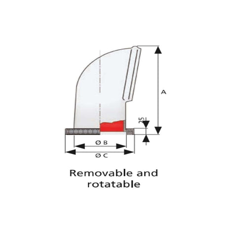 Vetus Cowl Ventilator Chinook Silicone 100mm (Removable)_Additional1