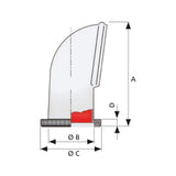 Vetus Cowl Ventilator Donald Stainless Steel - Red Interior 75mm (Removable)_Additional1