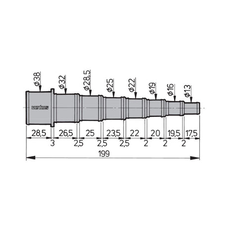 Vetus Hose adapter, 1/2 ' - 1 1/2" (13 - 38 mm)Plastic_Additional1