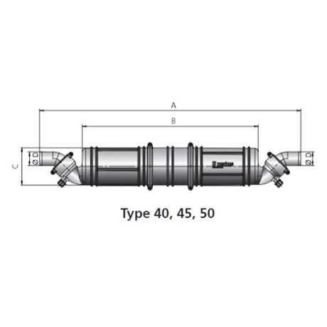 Vetus Exhaust Waterlock - Waterlock Type NLP3 / Muffler 3 Chambers40 MM_Additional1