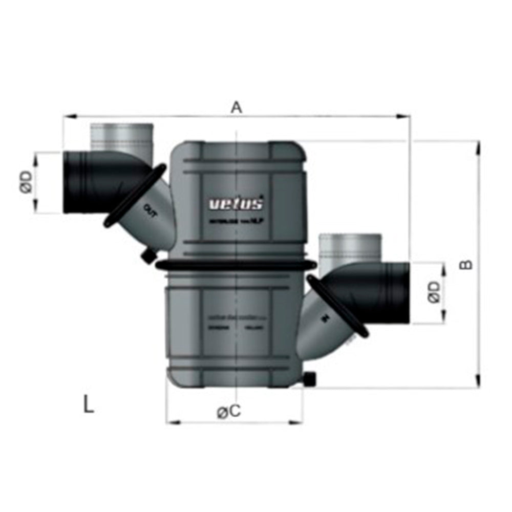 Vetus Exhaust Waterlock - Waterlock Heavy Type NLPHD 40 MM_Additional2