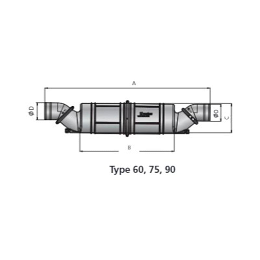 Vetus Exhaust Waterlock - Horizontal Waterlock Type NLPH 40 MM_Additional2