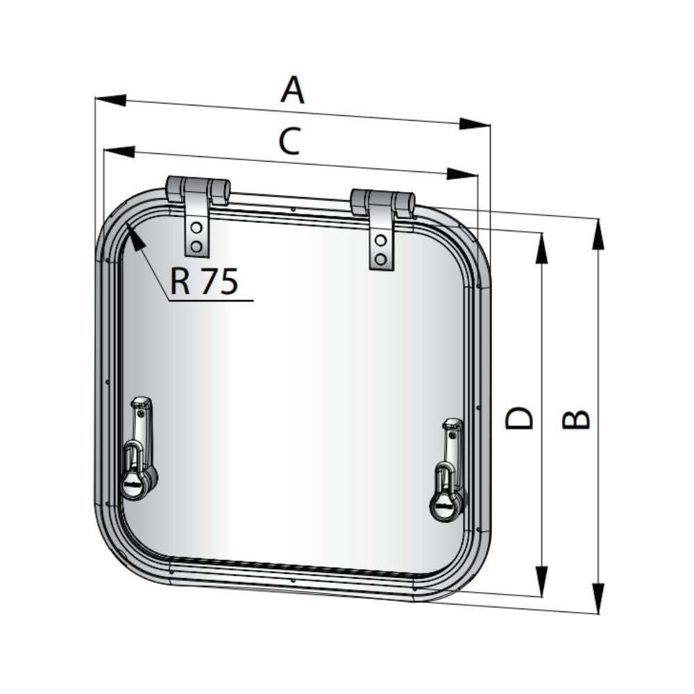 Vetus Hatch Planus Ventilation Category AII (230x230mm Cut Out)_Additional1