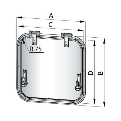 Vetus Hatch Planus Escape Category AII (424x424mm Cut Out)_Additional1